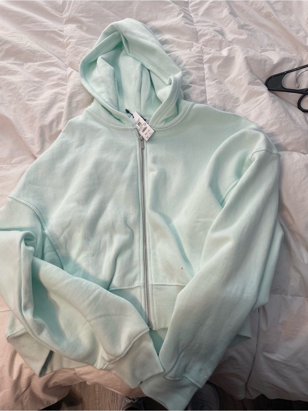 Garage Light Mint Zip-Up Hoodie Jacket - Women
